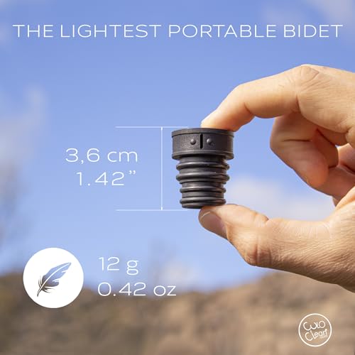 CuloClean 2pcs Portable Bidet for Toilet, Travel, or Camping. Compatible with Every Bottle. Discreet, Ecological, Mini, Elderly, Sprayer, Bio, Personal, Handheld, Backcountry Bidet.