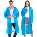 Rain Ponchos for Adults Reusable, 2-5 Pack Raincoat for Women Men, Waterproof Rain Coat Gear with Hood Drawstring - color: Blue X2