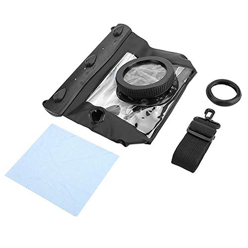 Universal Dving Case Bag,20M Portable Underwater Photograpy Housing Cage for DSLR Cameras Dving Case(Black)