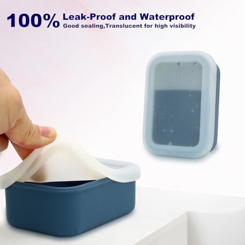 Travel Soap Case, Leak Proof Travel Soap Container, Silicone Soap Box with Drainage Layer, Shatterproof Soap Holder for Travel, Camping, Gym (Blue, Regular) - color: Blue, size: Regular
