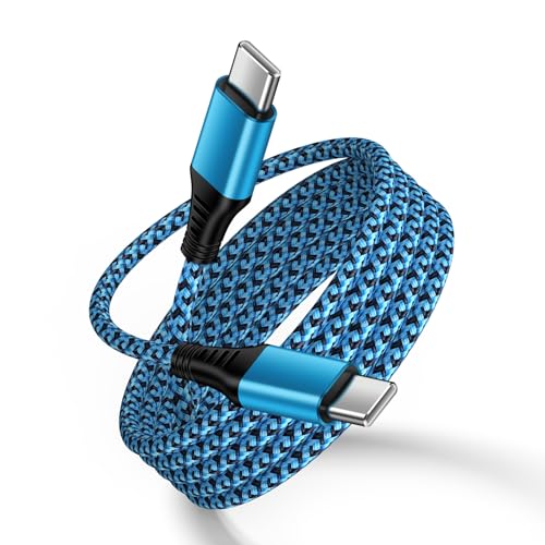 Samsung S25 Edge Fast Charging Cord USB C Braided Charger Cable 3.1A 10FT Long Type C Power Cord for Samsung Galaxy S26 S25 Ultra Z Fold 7/6/Z Flip 7/6 A17 A16 A36 A56 A15 S24 FE S23 S22 S21 S20 S10 - color: Blue