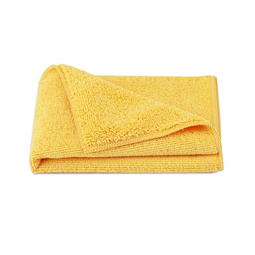 Amazon Basics Microfiber Car Drying Towels, Highly Absorbent, Lint Free, Scratch Free, Ultra-Soft, Car Detailing, Buffing and Polishing, 16" x 16", Yellow, 12-Pack - size: 12 Pack