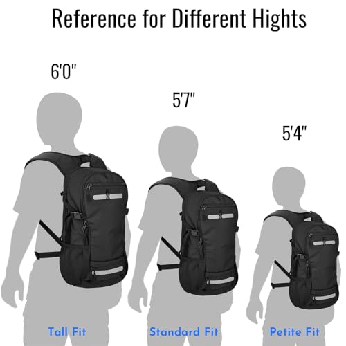 Zavothy 20L Multipurpose Hiking Backpack with 3L Water Bladder – Durable Hydration Backpack with Insulated Bladder Compartment, Hidden Helmet Holder & Rain Cover – for Hiking, Commuting, and Camping - color: Red
