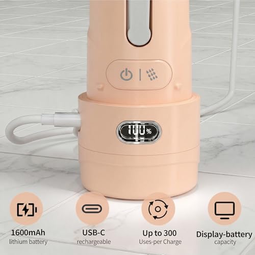 Portable Bidet for Travel, Electric Handheld Sprayer for Personal Hygiene - color: Tangerine