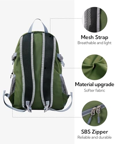 WATERFLY Small Lightweight Packable Backpack: 20l Ultra Light Foldable Travel Hiking Camping Daypack Day Pack for Man Woman | 20L,Recycled nylon material,Multi-compartment storage,Water-resistant,Everyday carry,Ultra Light Foldable Travel Day Pack - color