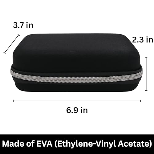 Clip on Case for Glasses, Clip on Sunglasses Case, Glasses Organizer for Clip-on, Semi Hard Shell Zipper Ultra-Light 4 Slots
