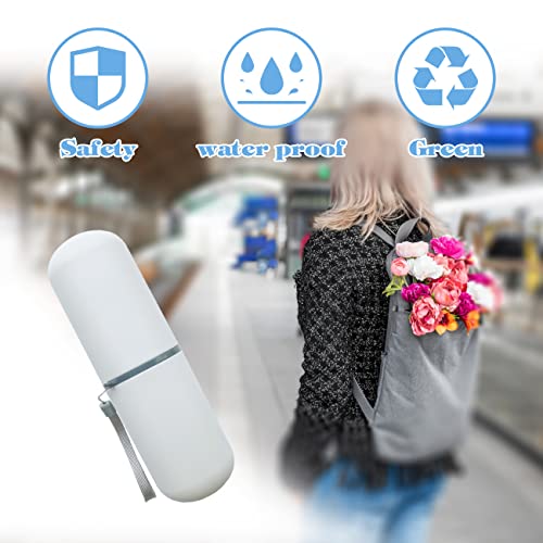 Toothbrush Travel Case, Travel Toothbrush Holder Portable Toothbrush Toothpaste Storage Container for Traveling Business Camping School Bathroom - color: White
