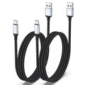 USB to USB C Cable 3FT, 2-Pack USB A to USB C Fast Charging Cord Braided, 3 FT USB to USBC Charger Cable for CarPlay, iPhone 17/16/15 Pro Max, Galaxy S26/S25, iPad Pro/Air - size: 3 FT
