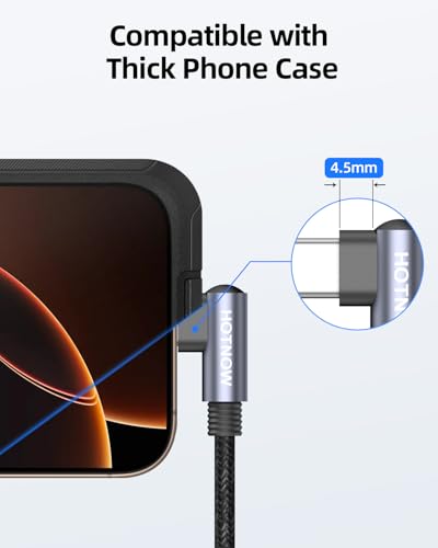 USB C to USB C Cable Right Angle 1ft 3Pack, 12inch PD 65W Type C USB 2.0 Fast Charge Cord - color: Black, size: 1FT