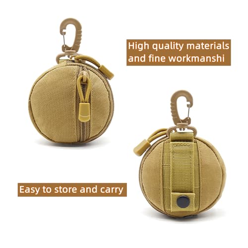 Small EDC Pouch EDC Bag Molle Pouch Tactical Wallet, Molle Accessories, Coin Pouch Coin Purse, Key Case, Tactical Keychain Pouch, Earphone Case, Military Gear Waterproof - color: Khaki