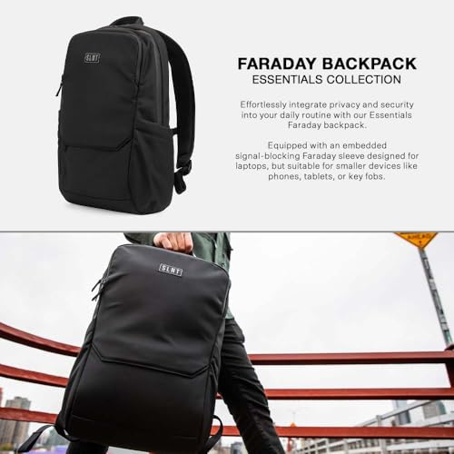 Silent Pocket SLNT Essential Backpack with Faraday Laptop Sleeve (18 Liter) | Water-Resistant 700D Fabric, RFID Pocket, Luggage Pass-Through, Sternum Strap, Fits up to 16 Inch Laptops - size: 18L
