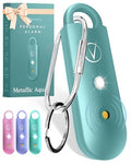 Vantamo Personal Alarm for Self Defense with Low Battery Notice, Strobe Light & Extra Loud 130 dB Double Speakers Safety Keychain Set for Women, Rechargeable Panic Button for Womens Self Defense - color: Metallic Aquamarine