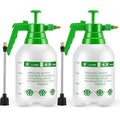 2 Set Handheld Pump Sprayers 0.5 Gallon Water Spray Bottles 2l Garden Plant Pump Sprayers with Adjustable Steel Nozzle Extended Rod for Plant Mist Watering Cleaning Spraying Fertilizing - color: White, size: 2L