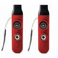 Emergency Survival Safety Whistle，Whistle for Kids with Lanyard,Compass,Thermometer,Ideal for Kayaking, Boating, Hiking, Camping, Climbing - color: Red 2pxs