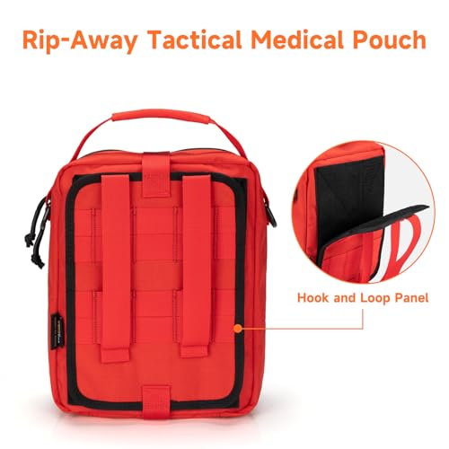 EXCELLENT ELITE SPANKER Rip Away Tactical Medical Pouch First Aid IFAK Pouch Utility EMT Pouch - color: Red