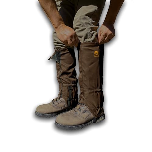 Pike Trail Adjustable Leg Gaiters - Lightweight, Waterproof - Leg Guards for Men & Women - Hiking Essentials Ideal for Hunting, Trekking & Fishing - 1 Pair - color: Coyote