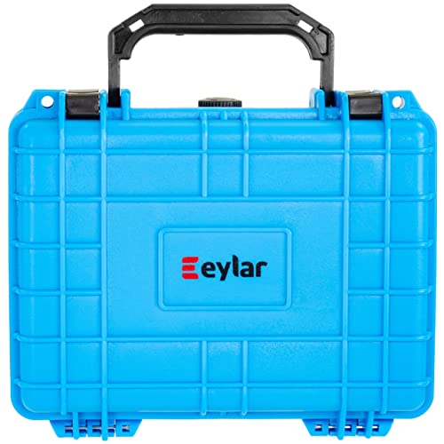 Eylar Protective Camera Hard Case Water & Shock Proof w/Foam, TSA Standards 9.12 inch 7.56 inch 4.37 inch (Light Blue) - color: Light Blue