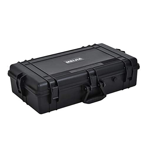 MEIJIA All Weather Waterproof Hard Camera Case,Hard Case with Customizable Fit Foam,Fit Use of Drones,Camera,Equipments,Pistols,Elegant Black (Black, 28.84"x16.92"X7.08") - size: 28.84" x 16.92" x 7.08"