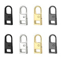 Urmspst Zipper Pull Replacement (Upgraded), 8 Pcs Detachable Zipper Pull Tabs for Boots Purse Coat Luggage Clothing Jackets Backpacks (4 Color Black, Silver, Gold, Brilliant Black) - style: A 8PCS Black, Gold, Silver, Bright black