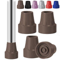 4 Pack Replacement Rubber Cane Tips 3/4 Inch Heavy Duty Rubber Crutch Tips Non Slip Walker Tips for Walkers Commodes Shower Chairs Canes Leg (Brown) - color: Brown