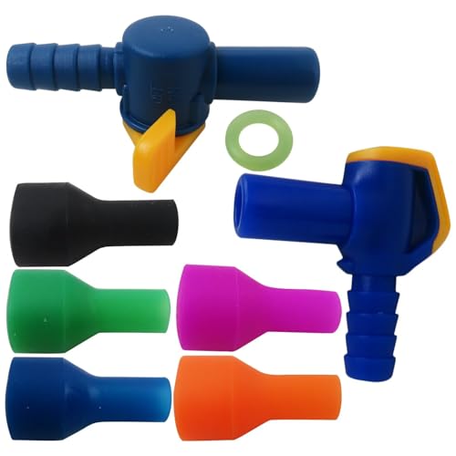 8Pcs Bite Valves Replacement Mouthpieces Set Compatible for Most Backpack Water Reservoir, On/Off Valves Design for Hiking, Biking, Camping, or Any Outdoor Excursion
