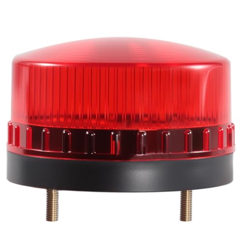 Industrial Round Beeper Warning Light D-5061-J Red AC 110V-120V 75dB Steady - color: Red Steady, style: 110V