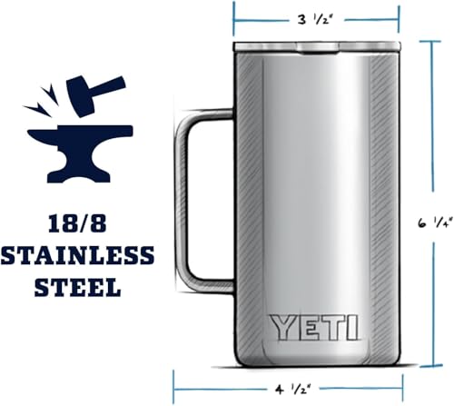 YETI Rambler 24 oz Mug, Vacuum Insulated, Stainless Steel with MagSlider Lid - color: Ridgeline