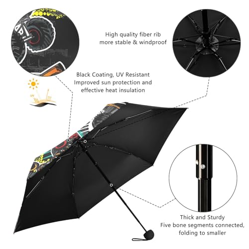Mini Travel Sun & Rain Umbrella - color: Multi-color 18