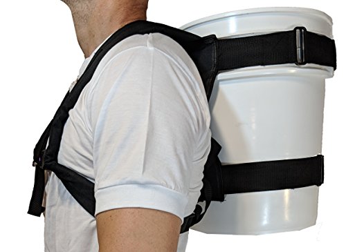 Backpack for 5 Gallon Buckets | Fishing, Picking Apples, Sports - color: Black