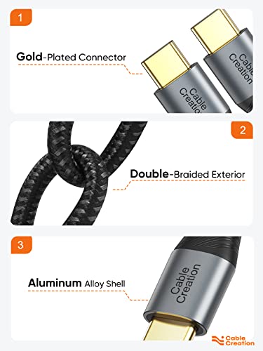 CableCreation Short USB C to USB C Cable 60W, USB C Charger Cable 0.8FT - size: 0.8FT, style: C to C