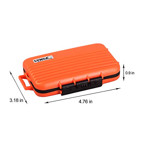 LYNCA Memory Card Case Holder, Memory Card Hard Protector Case Professional Water-Resistant Anti-Shock Compact Camera Card Hard Storage Box for 8 SD Cards 4 CF Cards 12 Micro SD/TF Cards (Orange) - color: Orange