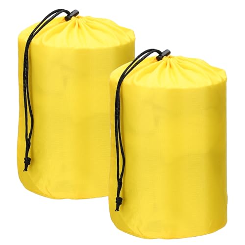 Drawstring Bag with Toggle, Cinch and Ditty Pouch Portable Outdoor Products Ditty Bag 7x13 & 2Pcs & Yellow - Fit For(Backpacking/Camping/Traveling) - color: Yellow, size: 7x13"
