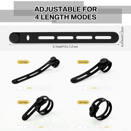 Tellegloww 42 Cable Ties Cord Organizer,Black,5.12 Inch - color: Black, size: 5.12 Inch