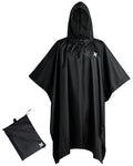 Hurley Ponchos Adult Rain Ponchos Waterproof Lightweight Packable Rain Top | Compact Packable Design for Hiking, Camping and Emergencies, Waterproof Coverage That Stows Easily in a Bag - color: Black