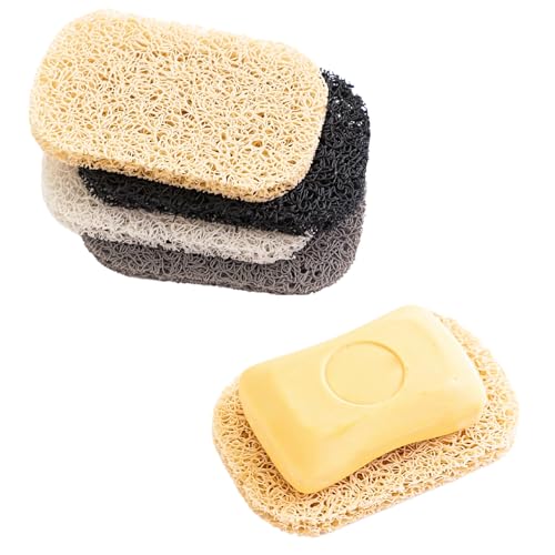 Snowkingdom 4 Pack Assorted Soap Saver Holder for Bar Soap Dish, Self Draining Soap Lift for Shower Kitchen Bathroom, Porous Construction air circulate 2.9" x 4.5" PVC BPA-Free Non-Slip Durable - color: Assorted