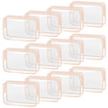 TISRATOK 12 PCS Clear Makeup Bags with Zipper, TSA Approved Toiletry Pouch - color: Orange Pink, size: Large
