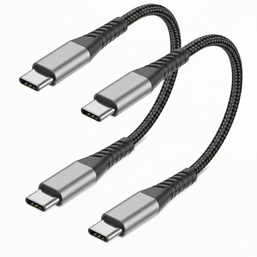 6 inch Short USB C to USB C Cable, 2 Pack Type C to C Fast Charging Cable | 0.5FT iPhone USBC to USBC Cable 60W for iPhone 17 16 15 Pro Max, Samsung Galaxy S26 S25 S24 S23, MacBook, iPad - size: 0.5 Feet, style: USB C to USB C
