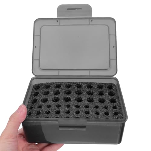 KALLORY Aa AAA Battery Storage Box Battery Holder Organizer Storage Case for 6.49 X 4.72 X 2.36 in Batteries Portable Carrying Bag for Home Kitchen Garage Warehouse Organization