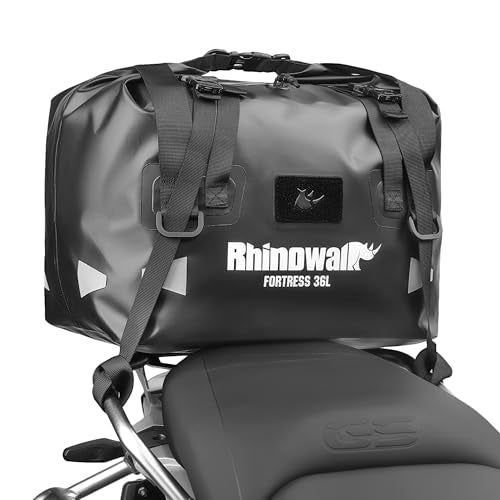 Rhinowalk 36L Waterproof Motorcycle Tail Bag – Flexible Soft Pack for Seat Mount, Inner Liner, or Expansion Module - style: 36l Soft Bag Mft2308