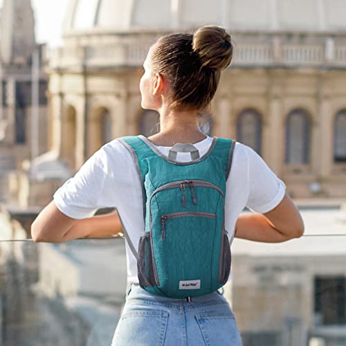 G4Free 10L/15L Hiking Backpack Lightweight Packable Hiking Daypack Small Travel Outdoor Foldable Shoulder Bag - color: Teal Blue, size: 10L
