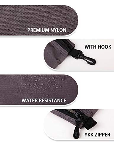 GOX Small Toiletry Bag for Men Bulk Cosmetic Bag Dopp Kit Carry On Zipper Pouch Organization Nylon Packing Sack Wate Repellent(Grey) - color: Grey