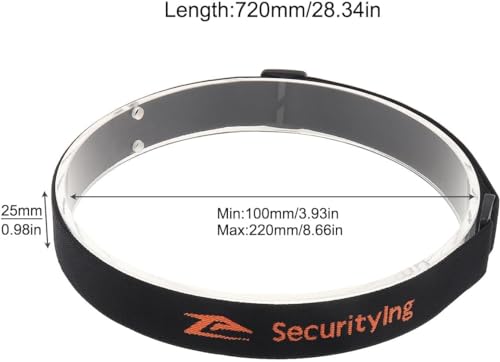 SecurityIng 2Pcs Elastic Headband, Adjustable Headlight Strap - style: Headlamp Strap+Fastening Strap+Bracket