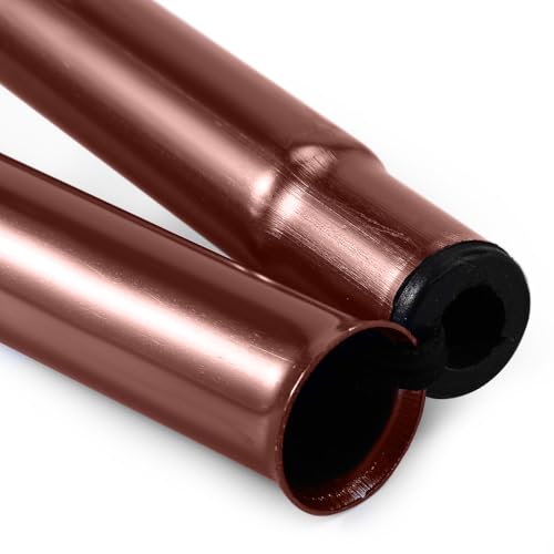 Folding Lightweight Walking Stick - Adjustable Aluminum Metal Collapsible Travel Cane with Non-Slip Rubber Base - color: Brown