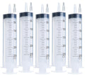 5pcs 250ml Large Syringe with Cap, Individually Sterile Sealed Plastic Syringes with Measurement for Your Scientific Labs, Measuring Liquids, Feed Pets, Oil or Glue Applicator - size: 250 ml
