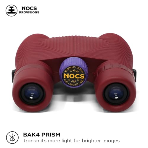 Nocs Provisions Standard Issue 10x25 Binoculars, Waterproof, Bird Watching - color: Sacrodes Red, size: 10x25