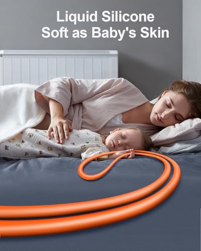 Short USB A to C Cable 0.5/1/1.5ft, Silicone 3A Fast Charging Type-C Cable - color: Orange, size: 0.5 Ft./1 Ft./1.6 Ft. Set