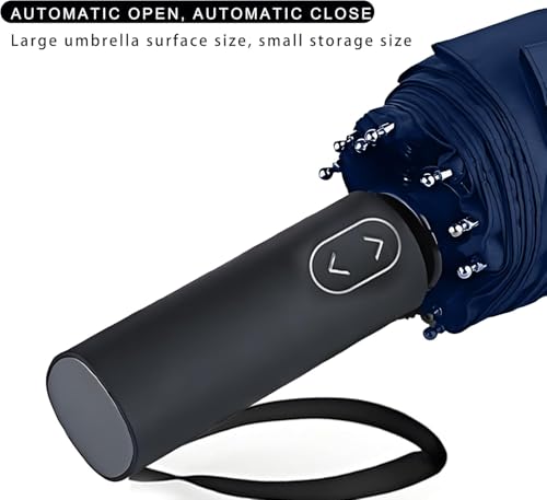 MRTLLOA Compact Golf Umbrella, 10 Ribs Vented Windproof Travel | 49/54/62 Inch Large Oversize, Double Canopy, Quick-Dry Fabric, Lightweight, Umbrellas for Rain - color: Navy Blue, size: 49 Inch