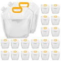 20 Pcs 1.3 Gallon Foldable Water Storage Bag, Clear Premium BPA Free Food Grade Container, Foldable Freezable No-Leak Pouch for Outdoor Sport Camping Hiking Backpack Emergency