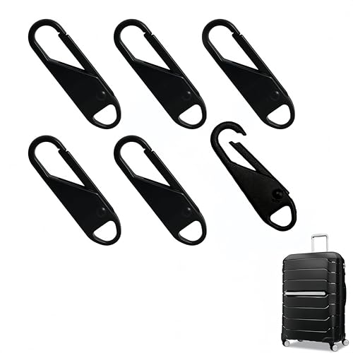 Zipper Pull Replacement Compatible with Samsonite Luggage | 6PCS,Metal Pull Tabs,Tools Free