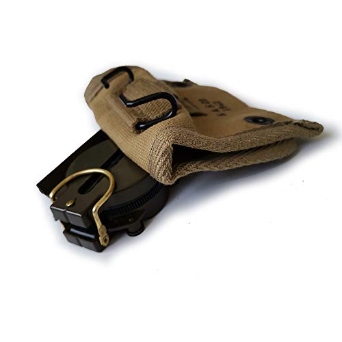 ANQIAO Reproduction WW2 US Compass Pouch Bag with Modern Compass